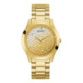 Guess Crush Gold Dial Gold Steel Strap Watch For Women - GW0020L2