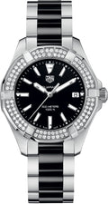 Tag Heuer Aquaracer Quartz 35mm Diamond Black Dial Two Tone Steel Strap Watch for Men - WAY131E.BA0913