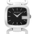 Gucci G-Gucci 125 Black Dial Silver Steel Strap Watch For Women - YA125407