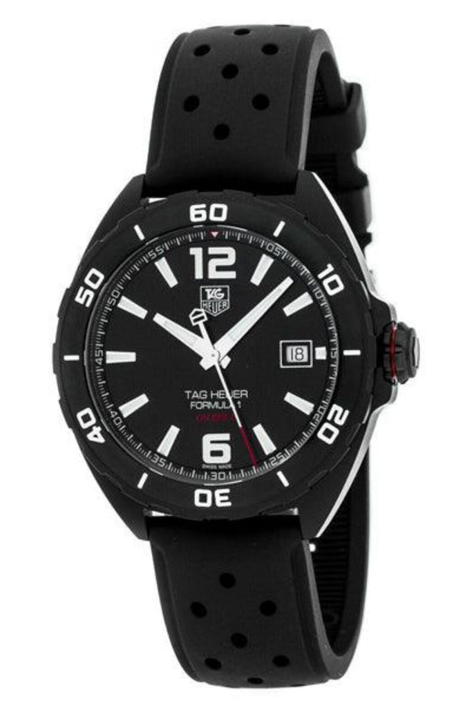 Tag Heuer Formula 1 Automatic 41mm Black Dial Black Rubber Strap Watch for Men - WAZ2115.FT8023