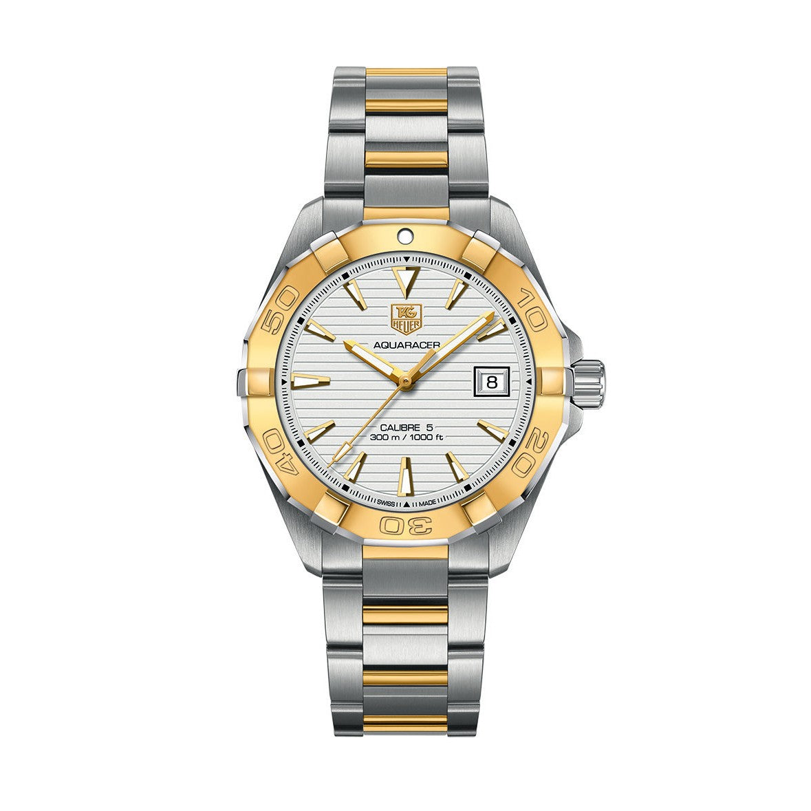 Tag Heuer Aquaracer Automatic White Dial Watch for Men - WAY2151.BD0912