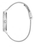 Guess Soiree Diamonds Silver Dial Silver Mesh Bracelet Watch for Women - GW0402L1