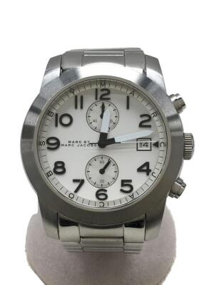 Marc Jacobs Larry Chronograph White Dial Silver Stainless Steel Strap Watch for Men - MBM5030