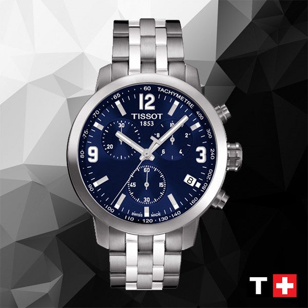 Tissot PRC 200 Chronograph Stainless Steel 42mm Watch For Men - T055.417.11.047.00