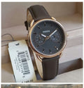 Fossil Tailor Grey Dial Grey Leather Strap Watch for Women - ES3913