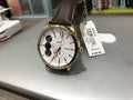 Fossil Flynn Twist Mechanical White Dial Brown Leather Strap Watch for Men - BQ2218