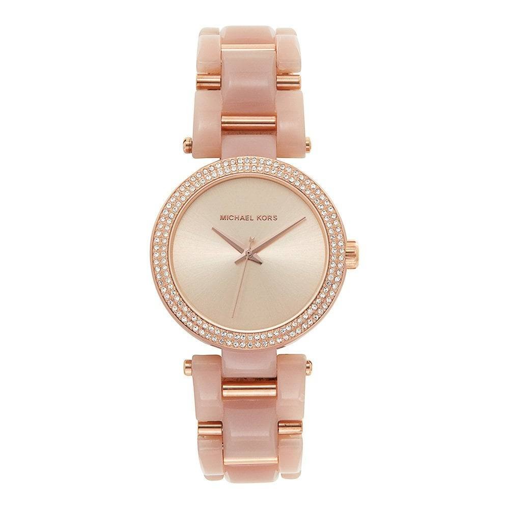 Michael Kors Delray Rose Gold Dial Rose Gold Steel Strap Watch for Women - MK4322