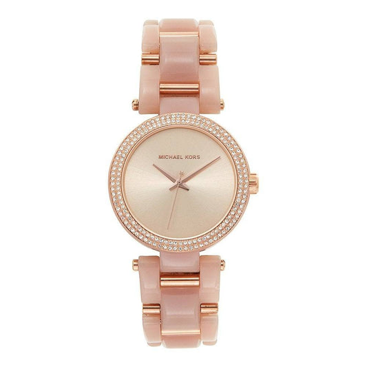 Michael Kors Delray Rose Gold Dial Rose Gold Steel Strap Watch for Women - MK4322