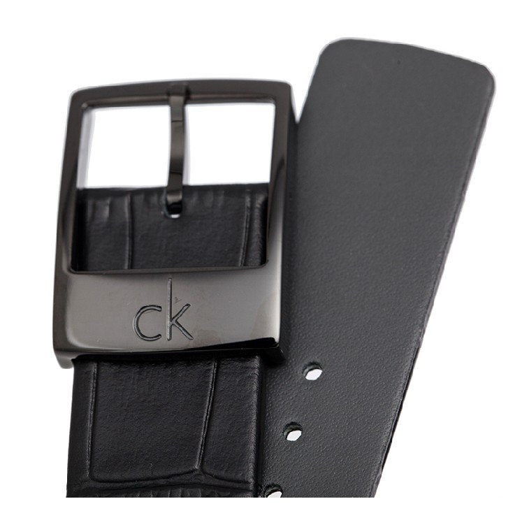 Calvin Klein Post Minimal Chronograph Black Dial Black Leather Strap Watch for Men - K7627401