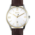 Hugo Boss Classic White Dial Brown Leather Strap Watch for Men - 1513486