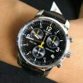 Tissot T Race PRC 200 Chronograph Black Dial Black Leather Strap Watch for Men - T17.1.526.52