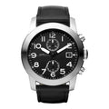 Marc Jacobs Larry Black Dial Black Leather Strap Watch for Men - MBM5033