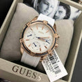 Guess Catalina White & Rose Gold Dial White Silicon Strap Watch For Women - W0562L1