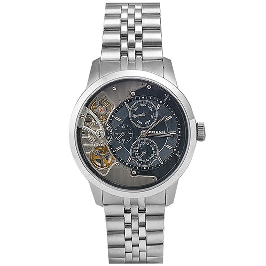 Fossil Townsman Multifunction Black Dial Silver Steel Strap Watch for Men - ME1135