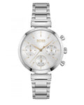 Hugo Boss Flawless Silver Dial Silver Steel Strap Watch for Women - 1502530