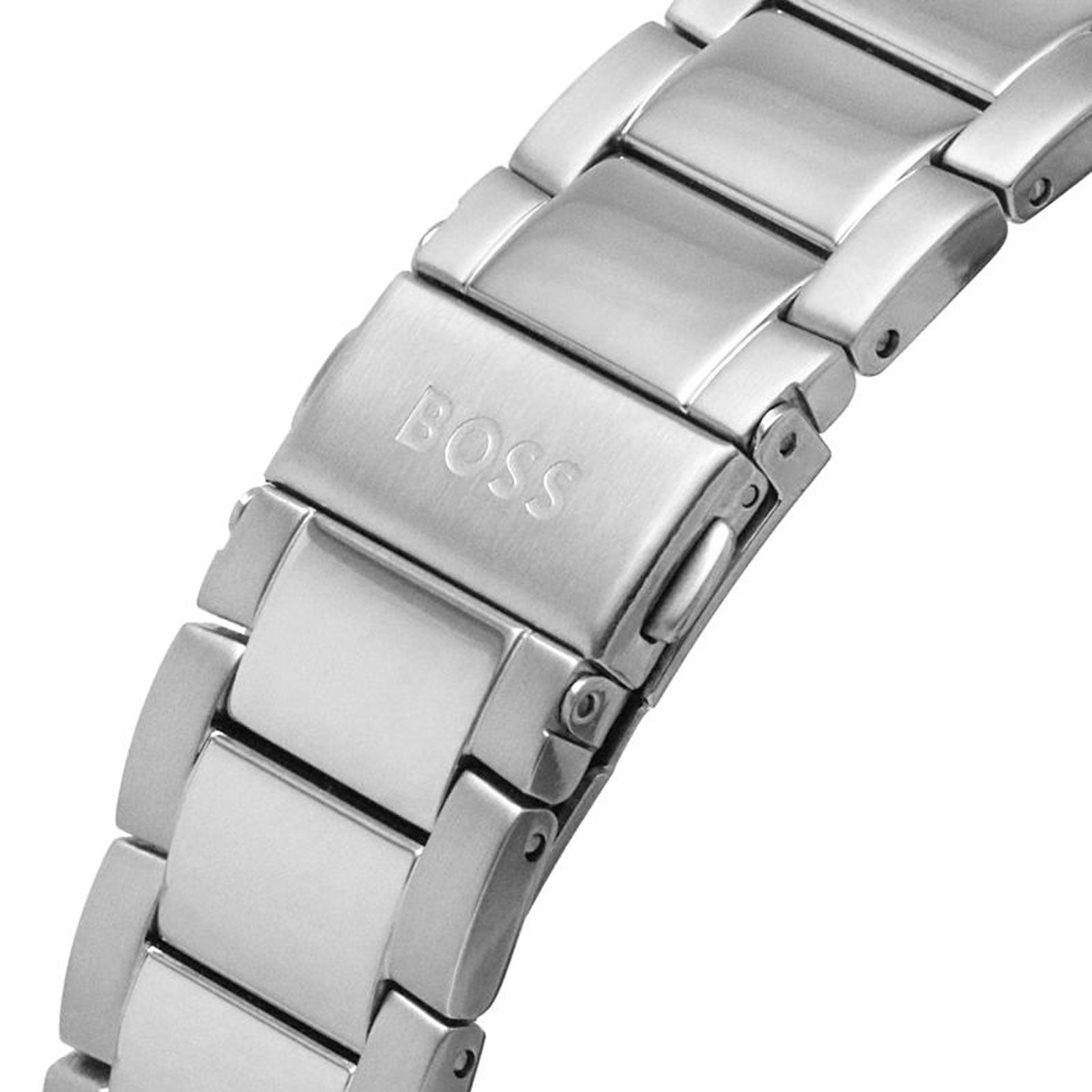 Hugo Boss Volane Chronograph Grey Dial Silver Steel Strap Watch for Men - 1513951