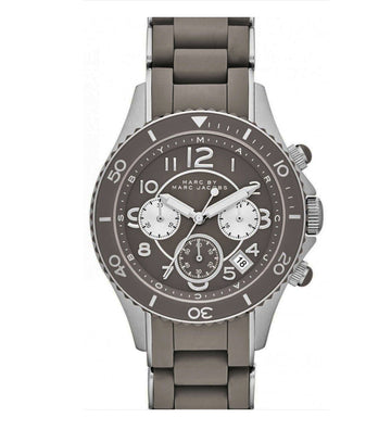 Marc Jacobs Rock Chrono Brown Dial Brown Silicone Strap Watch for Women - MBM2595