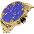 Diesel Mr Daddy Blue Dial Gold Stainless Steel Watch For Men - DZ7347