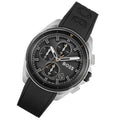 Hugo Boss Volane Chronograph Grey Dial Black Silicone Strap Watch for Men - 1513953