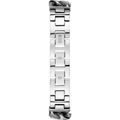 Guess Vanity Diamonds White Dial Silver Steel Strap Watch for Women - W1030L1