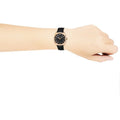 Gucci Black Leather Strap Black Dial Gold Tone Quartz Watch For Women - YA142407