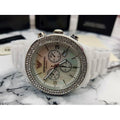 Emporio Armani Ceramica Chronograph White Dial White Ceramic Strap Watch For Women - AR1456