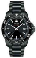 Movado Series 800 Black Dial Black Steel Strap Watch For Men - 2600143