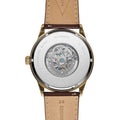 Fossil Flynn Twist Mechanical White Dial Brown Leather Strap Watch for Men - BQ2218