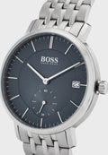 Hugo Boss Corporal Blue Dial Silver Steel Strap Watch for Men - 1513642