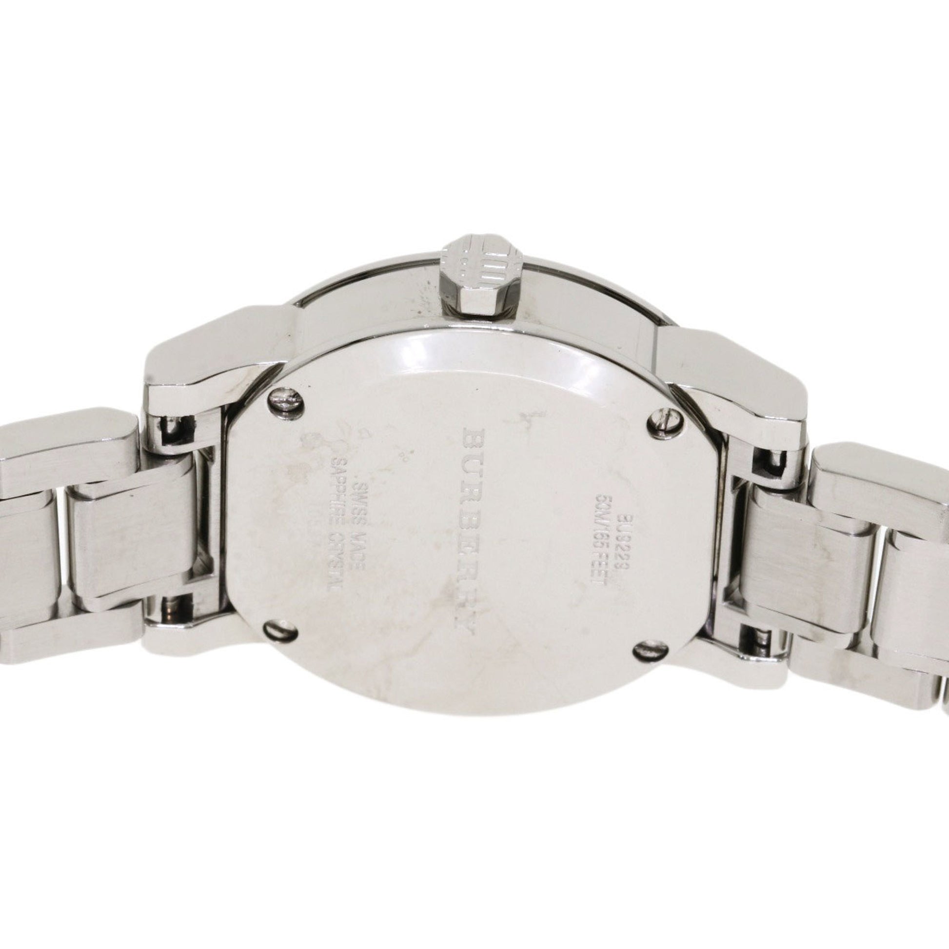 Burberry The City Diamonds Silver Dial Silver Steel Strap Watch for Women - BU9229