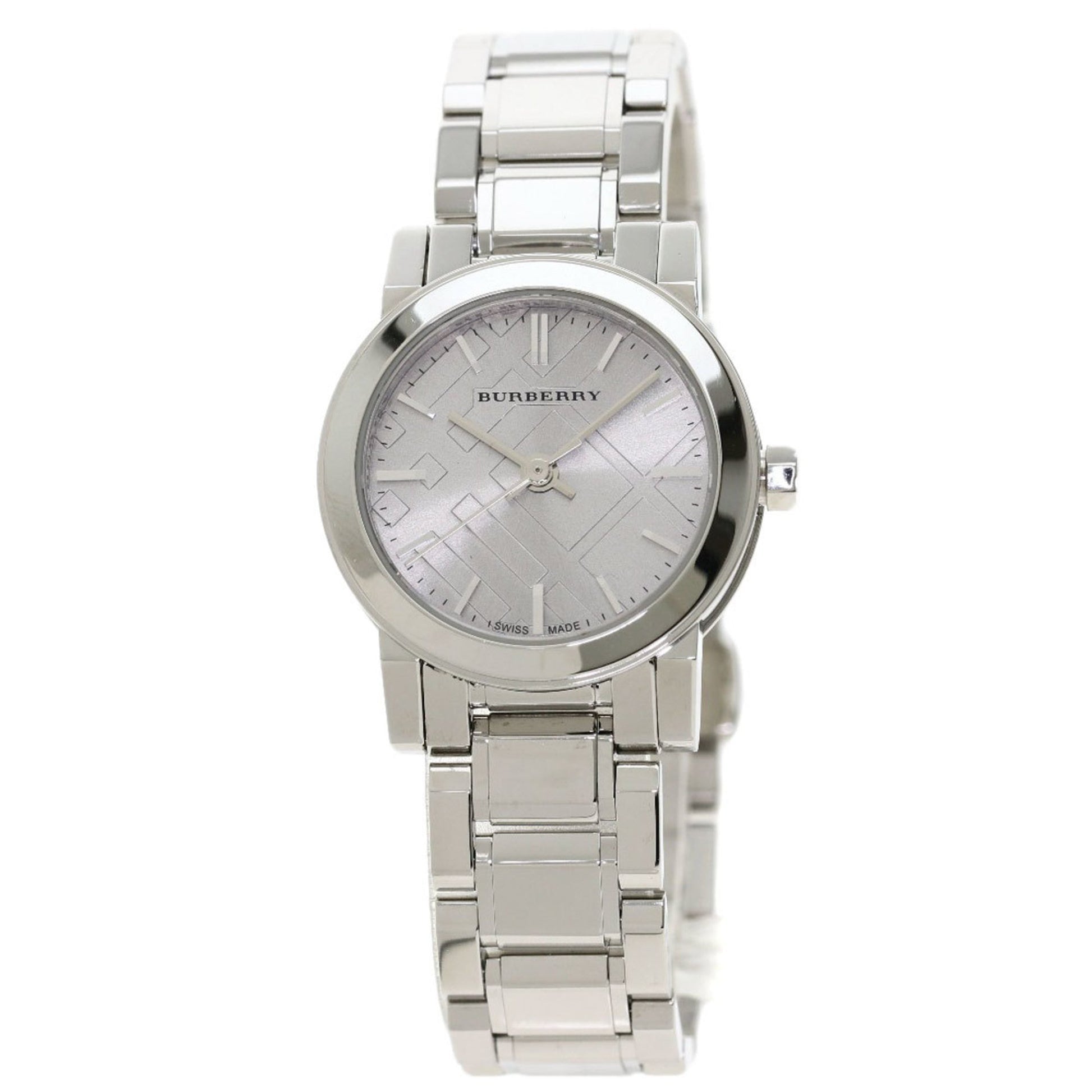 Burberry The City Diamonds Silver Dial Silver Steel Strap Watch for Women - BU9229