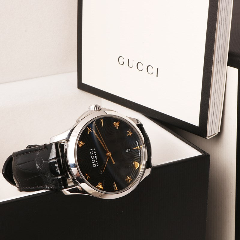 Gucci G Timeless Automatic Black Dial Watch For Women - YA126469