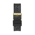 Guess Raven Diamonds Champagne Dial Black Rubber Strap Watch For Women - GW0105L2