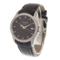 Tissot T Trend Couturier Diamonds Black Dial Black Leather Strap Watch for Women - T035.210.66.051.00