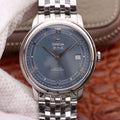 Omega De Ville Prestige Co-Axial Blue Dial Silver Steel Strap Watch for Men - 424.10.40.20.03.002