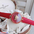 Versace Palazzo Empire Red Dial Red Leather Strap Watch for Women - VCO120017