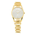 Calvin Klein Dainty White Dial Gold Steel Strap Watch for Women - K7L23546