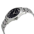 Emporio Armani Valente Quartz Black Dial Silver Steel Strap Watch For Men - AR11086