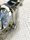 Tag Heuer Aquaracer Blue Dial Silver Steel Strap Watch for Men - WBD1112.BA0928