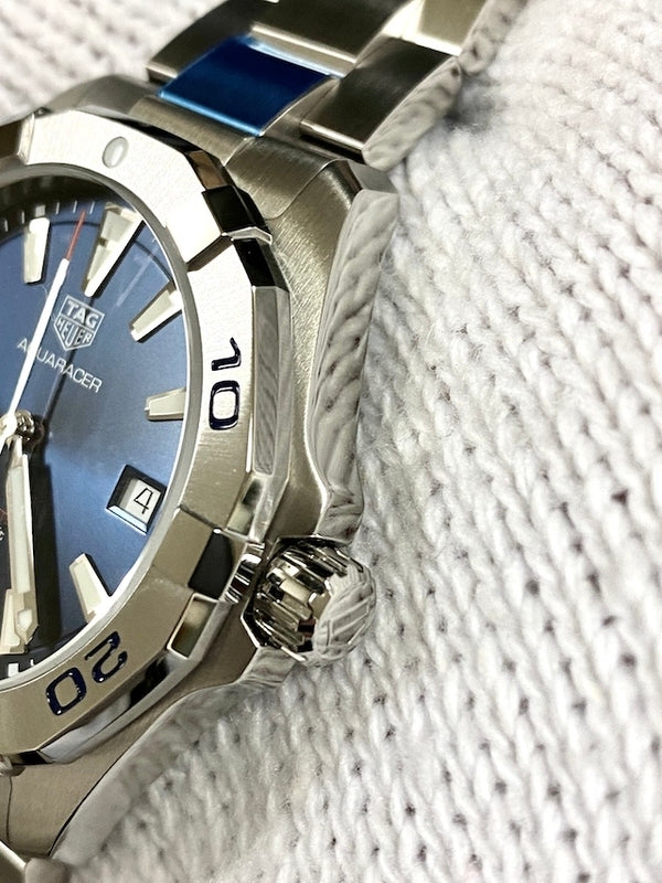 Tag Heuer Aquaracer Blue Dial Silver Steel Strap Watch for Men - WBD1112.BA0928