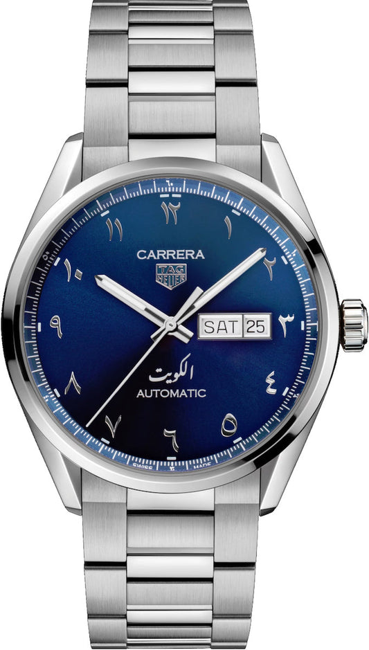 Tag Heuer Carrera Automatic Blue Dial Silver Steel Strap Watch for Men - WBN2016.BA0640