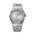 Audemars Piguet Royal Oak Quartz Diamonds White Dial Silver Steel Strap Watch for Women - 67651ST.ZZ.1261ST.01