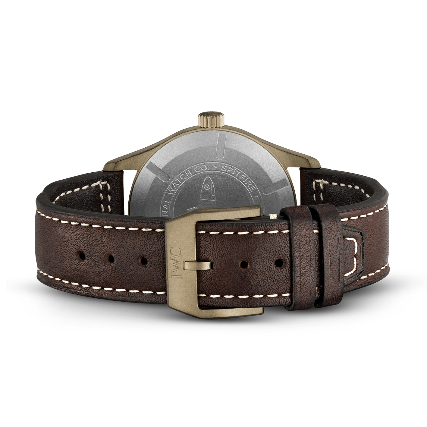 IWC Pilot's Watch Automatic Spitfire Green Dial Brown Leather Strap Watch for Men - IW326802