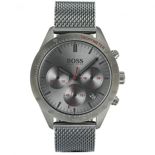 Hugo Boss Talent Gunmetal Dial Mesh Bracelet Watch for Men - 1513637