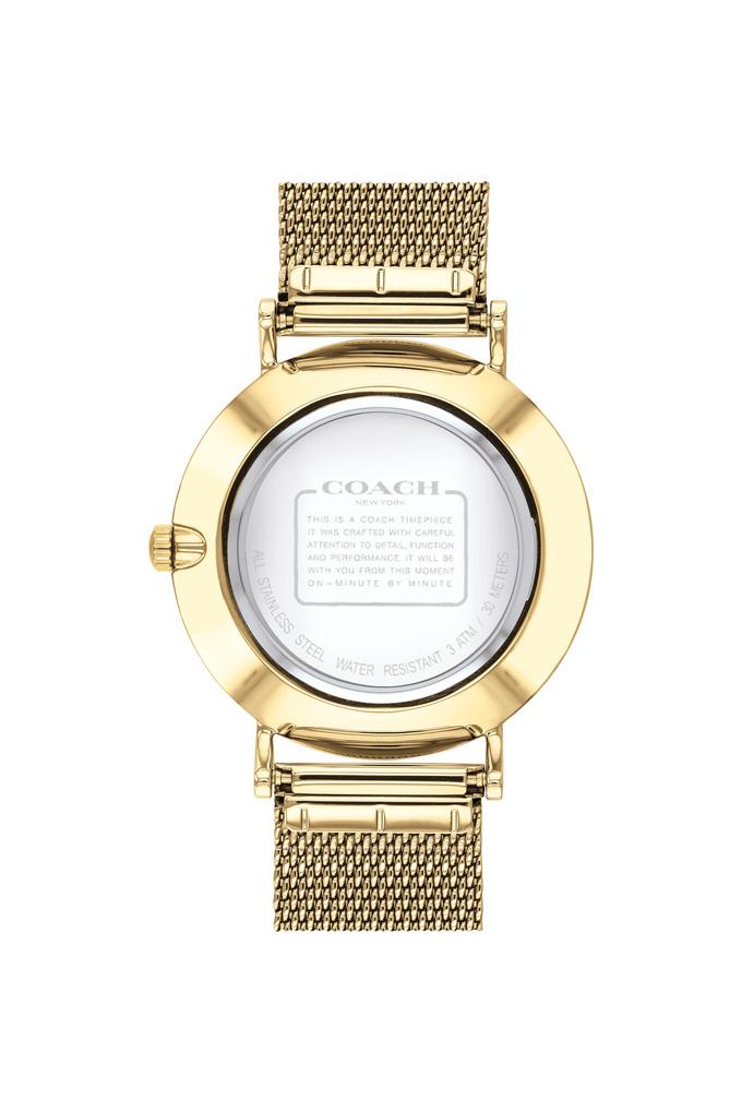 Coach Perry White Dial Gold Mesh Bracelet Watch for Women - 14503125