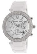 Michael Kors Parker White Dial White Ceramic Strap Watch for Women - MK5654