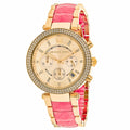 Michael Kors Parker Gold Dial Two Tone Steel Strap Watch for Women - MK6363