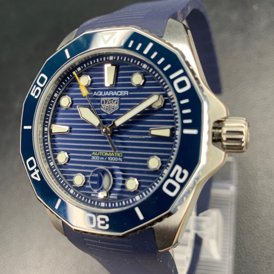 Tag Heuer Aquaracer Professional 300 Automatic Blue Dial Blue Rubber Strap Watch for Men - WBP201B.FT6198