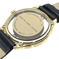 Marc Jacobs Tether Black Dial Black Leather Strap Watch for Women - MBM1376