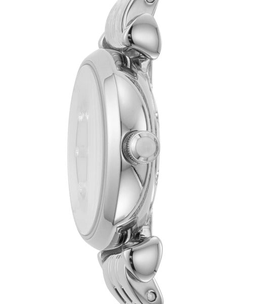 Emporio Armani Gianni T Bar Blue Dial Silver Steel Strap Watch For Women - AR1961